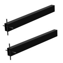 2 SUPORTES PIA CHUMBAR BANCADA MESA 40 CM - Preto