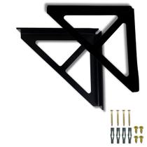 2 Suportes Tipo Triangular Embutido Para Prateleira Mão Francesa De Parede Aço Resistente