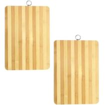 2 Tábua de Bambu para Corte com Alça para Pendurar 34x24cm