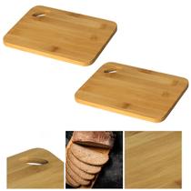 2 Tábuas De Corte em Bambu 28cm Churrasco Profissional