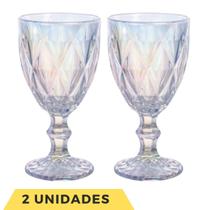 2 Taça Diamante 340ML Furta Cor Eventos Água Suco Rainbow 2 Taça Diamante 340ML Furta Cor Eventos Água Suco Rainbow