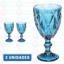 2 Taça Diamante Azul 300ML Bebidas Buffet Casamento Drinks