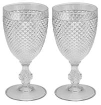 2 Taça Para Água Ou Vinho 390 Ml Crystal Diamante