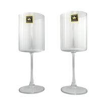 2 Taças 480ml Cristal Bohemia Kubitto Vinho Tinto Mesa Posta
