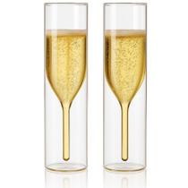 2 Taças Champagne Espumante Vidro Duplo Borossilicato 100ml 2 Taças Champagne Espumante Vidro Duplo Borossilicato 100ml