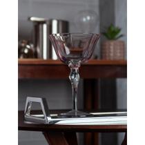 2 Taças Coupe Lily 300ml Rosa e Cinza Vidro 2 Taças Coupe Lily 300ml Rosa e Cinza Vidro