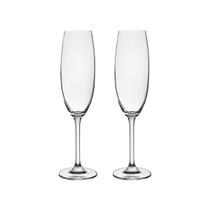 2 Taças De Cristal Champagne 220 Ml Linha Gastro Bohemia