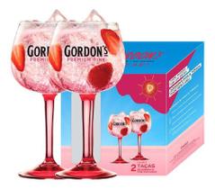 2 Taças De Gin Gordons Pink De Vidro 600ml Gordon's.