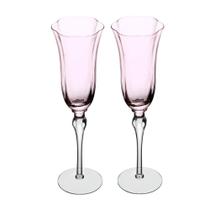 2 Taças para Champagne Lily 200ml Rosa e Cinza 2 Taças para Champagne Lily 200ml Rosa e Cinza