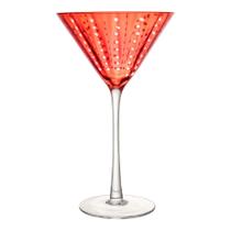 2 Taças para Martini Orquídea 220ml Vermelho Vidro Wolff