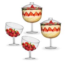 2 Taças Tropical 1,3 Com Tampa + 2 Taças Tropical Med