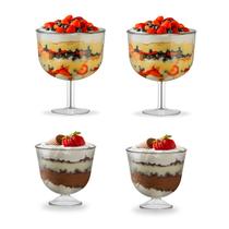 2 taças tropical 1,3 sem tampa + 2 taças 15x15 1500ml