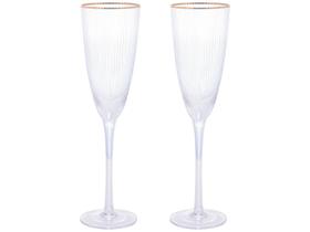 2 Taças Wolff De Vidro Para Vinho Com Borda Dourada 300ml 2 Taças Wolff De Vidro Para Vinho Com Borda Dourada 300ml