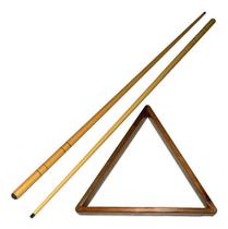 2 Tacos 90cm Pequeno Mini Canto + 1 Triangulo Sinuca Bilhar 2 Tacos 90cm Pequeno Mini Canto + 1 Triangulo Sinuca Bilhar