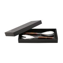 2 Talheres para Salada em Bambu e Inox Wolff