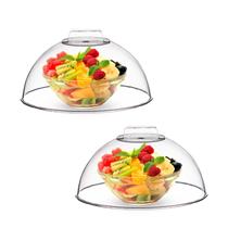 2 Tampa Acrílico Transparente Pequena Bolos E Tortas 23Cm