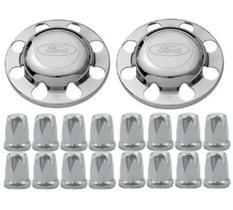 2 Tampa Cubo Cormada Traçao Ford + 16 Capa Porca Belga 24mm BAIXA 2 Tampa Cubo Cormada Traçao Ford + 16 Capa Porca Belga 24mm BAIXA