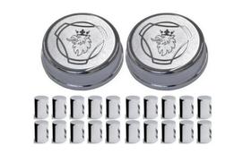 2 Tampa Cubo Cromada Dianteiro Sc S4 + 20 Capa Porca Boliviana 32/33mm