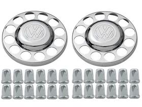 2 Tampa Cubo Cromada Traçao Volks Vw 3/4 + Capa Porca Belga 19mm 2 Tampa Cubo Cromada Traçao Volks Vw 3/4 + Capa Porca Belga 19mm