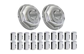 2 Tampa Cubo Dianteira Volvo Vm + Capa Porca Boliviana 32/33mm