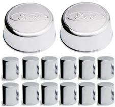 2 Tampa Cubo Dianteiro Ford Cargo 3/4 + 12 Capa Porca Boliviana 27mm 2 Tampa Cubo Dianteiro Ford Cargo 3/4 + 12 Capa Porca Boliviana 27mm