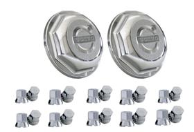 2 Tampa Cubo Dianteiro Volvo Vm + Capa Porca logo 33mm
