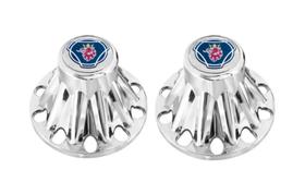 2 Tampa Cubo Traçao Cromada Azul Caminhão Sc 113 S4 S5 S6