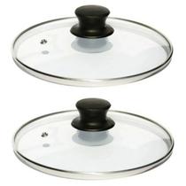 2 Tampa De Vidro 28 Cm Temperado Panela Frigideira Caçarola