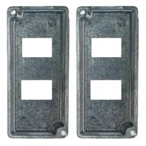 2 Tampa P/condulet 1 Polegada Fixo 2 Tomadas Rj Sieg 2 Tampa P/condulet 1 Polegada Fixo 2 Tomadas Rj Sieg