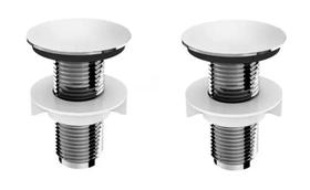 2 Tampa Tampão Tapa Furo Plug 1/2 Lavatório/ Bidê/ Pia/ Cuba Cromado