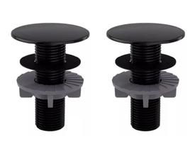 2 Tampa Tampão Tapa Furo Plug 1/2 Lavatório/ Bidê/ Pia/ Cuba Preto. 2 Tampa Tampão Tapa Furo Plug 1/2 Lavatório/ Bidê/ Pia/ Cuba Preto.