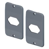 2 Tampas Para 1 Interruptor 3/4 Pol. Cinza Em Pvc Tigre