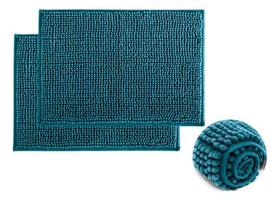 2 Tapete Antiderrapante Macarrãozinho 40 X 60 ul Petróleo