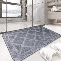 2 Tapete Banheiro Grego Antiderrapante Macio Ce Ch 40X60