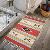 2 Tapete Banheiro Kilim Absorvente 100% Algodão 60 X 90 M07