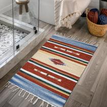 2 Tapete Banheiro Kilim Absorvente 100% Algodão 60 x 90 Vr