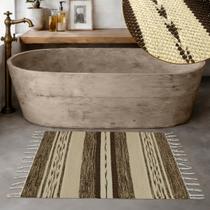 2 Tapete Banheiro Kilim Absorvente Indiano Grande Klrp 60X90