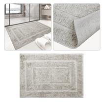 2 Tapete Banheiro Lavabo Algodão Absorvente Macio Mtcz 40x60