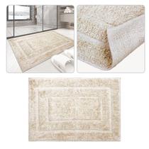 2 Tapete Banheiro Lavabo Algodão Absorvente Macio Mtmf 40x60 2 Tapete Banheiro Lavabo Algodão Absorvente Macio Mtmf 40x60