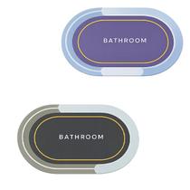 2 Tapete Banheiro Oval Emborrachado Doméstico Decorativo Lavabo Lavanderia Multiuso Chão Absorvente 2 Tapete Banheiro Oval Emborrachado Doméstico Decorativo Lavabo Lavanderia Multiuso Chão Absorvente