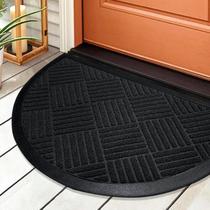 2 Tapete Porta Capacho Antiderrapante Meia Lua Greg Pt 40X60 2 Tapete Porta Capacho Antiderrapante Meia Lua Greg Pt 40X60