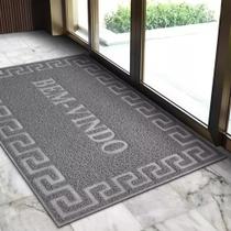 2 Tapete Porta Capacho Bem Vindo Antiderrapante PVC Cz 60X90