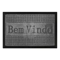 2 Tapete Porta Capacho Bem Vindo Lux Antiderrapante Cz 40x60