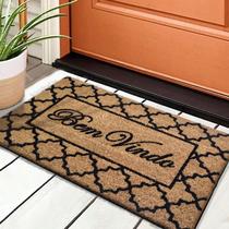 2 Tapete Porta Capacho Fibra Coco Antiderrapante 33x60 E6 2 Tapete Porta Capacho Fibra Coco Antiderrapante 33x60 E6