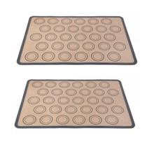 2 Tapetes Culinário Silicone Fibra Vidro 42x29,5 cm Macaron 2 Tapetes Culinário Silicone Fibra Vidro 42x29,5 cm Macaron