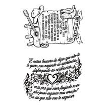 2 Tatuagens Temporarias Frase Musica Sertaneja Evidencias