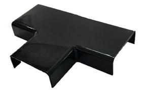 2 Tê T Para Canaleta Preta 50x20mm Grossa Larga
