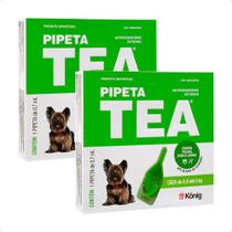 2 Tea Pipeta Antiparasitário Para Cães De 0,6 Até 5 Kg 0,7ml - König
