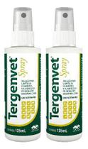 2 Tergenvet Spray 125ml Limpeza Feridas Cães/gatos - Vetnil