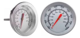 2 Termômetros Analog Inox 500ºc Forno,estufa,churrasqueira - Lullu Personalizados